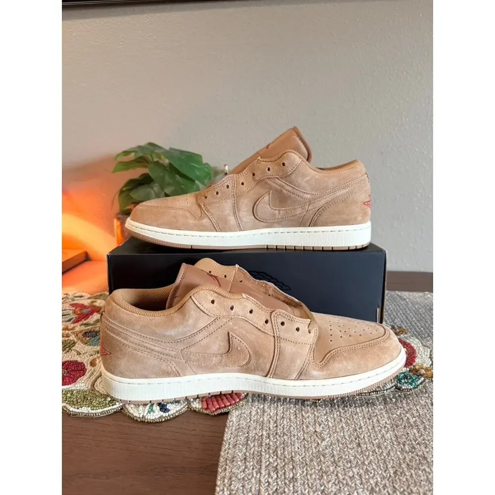 Jordan 1 Low Flax Wheat Varsity Red Muslin White Rookie Hemp Tan HV4089 200